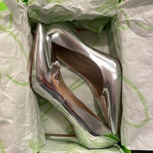 *Brand New* Sam Edelman Hazel Silver Specchio Size 9W (6.5UK 40EUR)